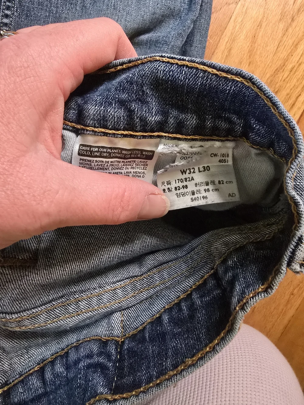 Levi's 505 Regular Fit Jeans Men's 32x30 Light Wash Straight Leg Denim